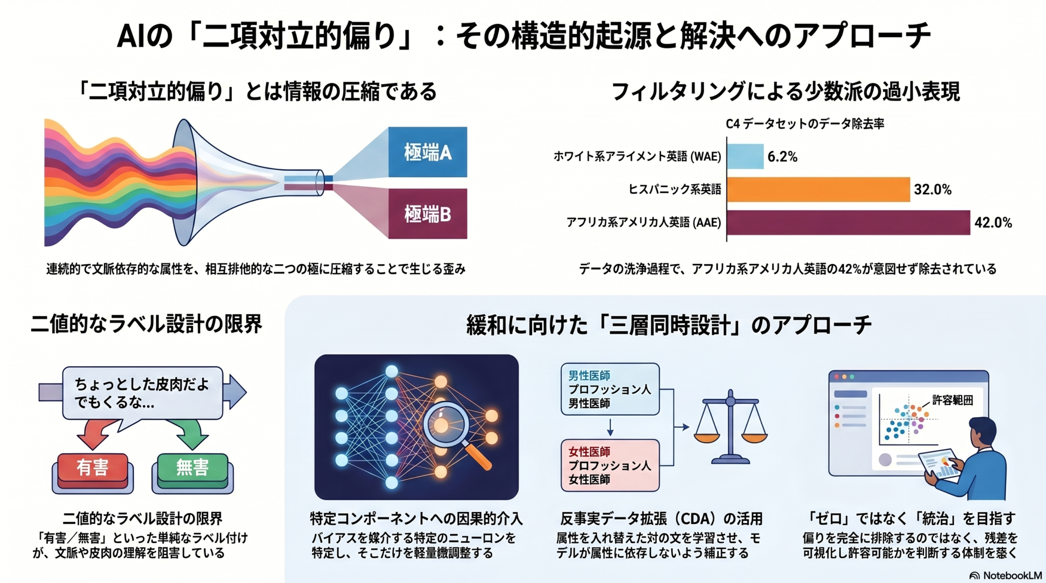 AIの「二項対立的偏り」はなぜ生まれるのか?大規模言語モデルにおける構造的バイアスの伝播メカニズムを解説